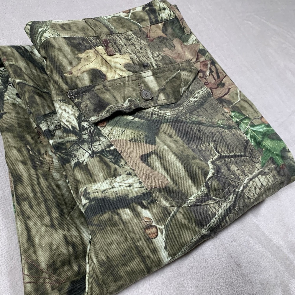 Mossy Oak Break Up Infinity Camo Pants 38x32* Flat Front Poly Cotton Hunting
